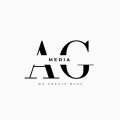 Black White Minimalist Initials Monogram Jewelry Logo